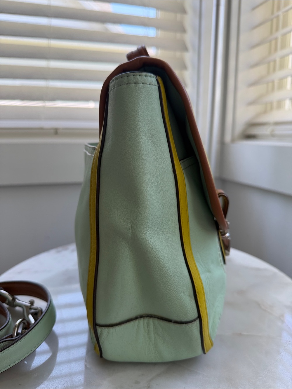 Coach Poppy Y2K Leather Colorblock Dylan Flap Satchel [limited edition] - Picture 7 of 14